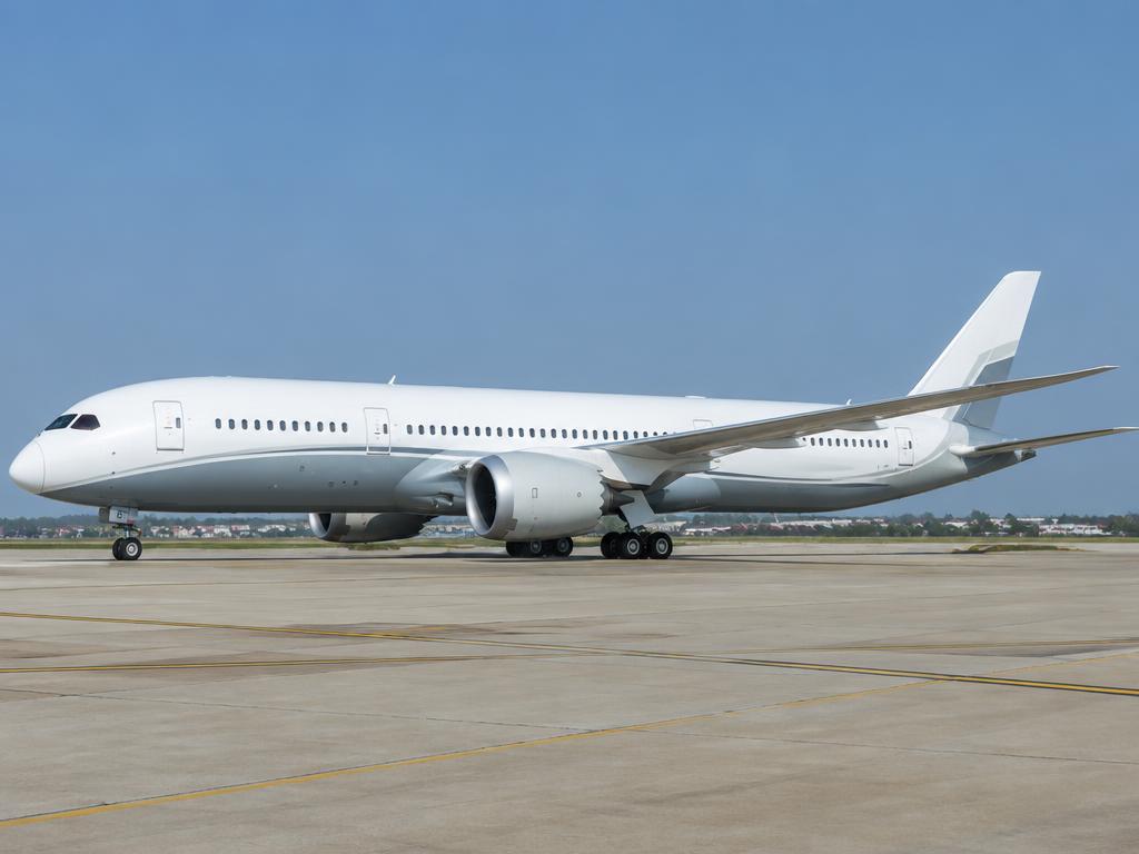 Avion de ligne à l'extérieur sur l'aéroport